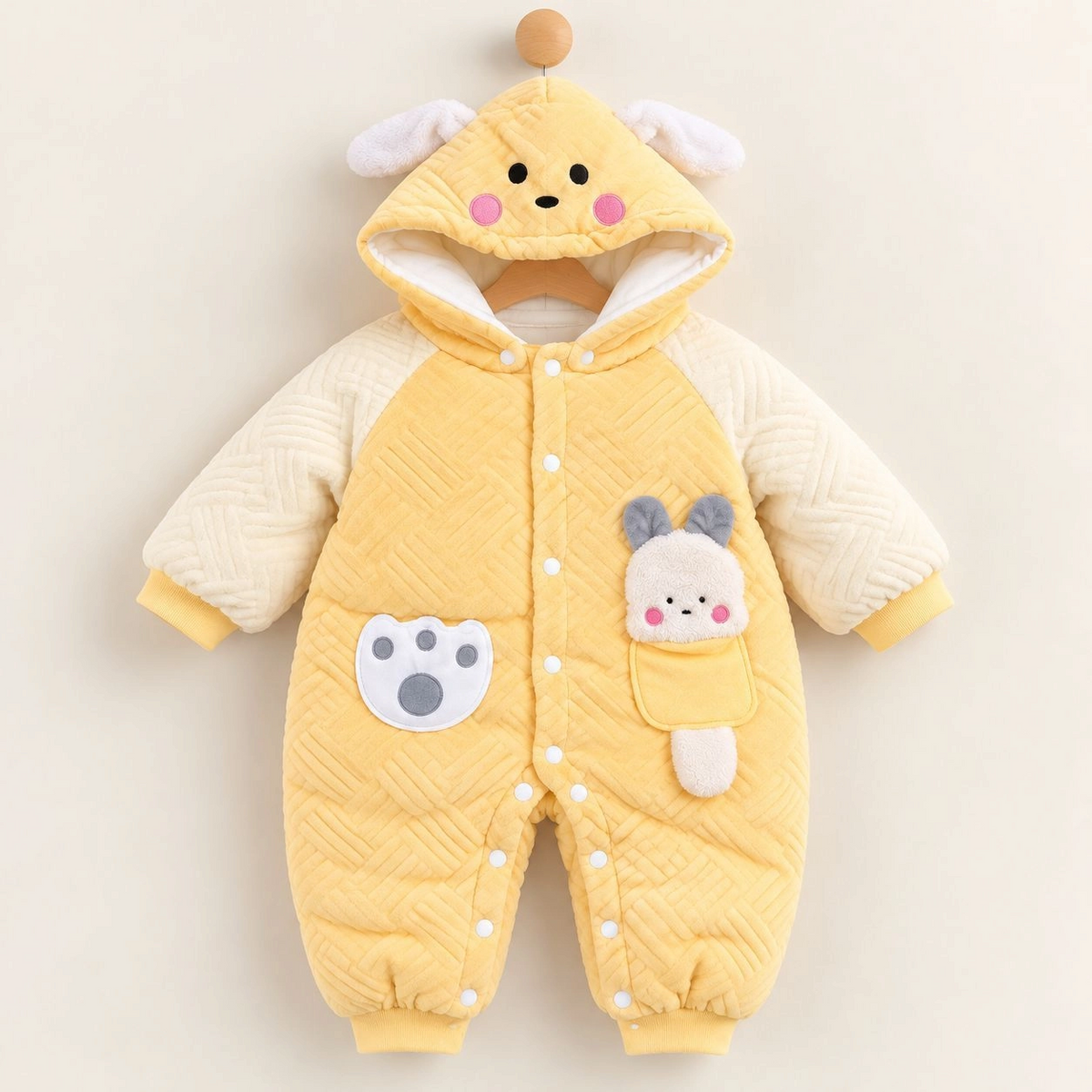 Baby Quilted Foaming Winter Rompers – Cozy & Stylish