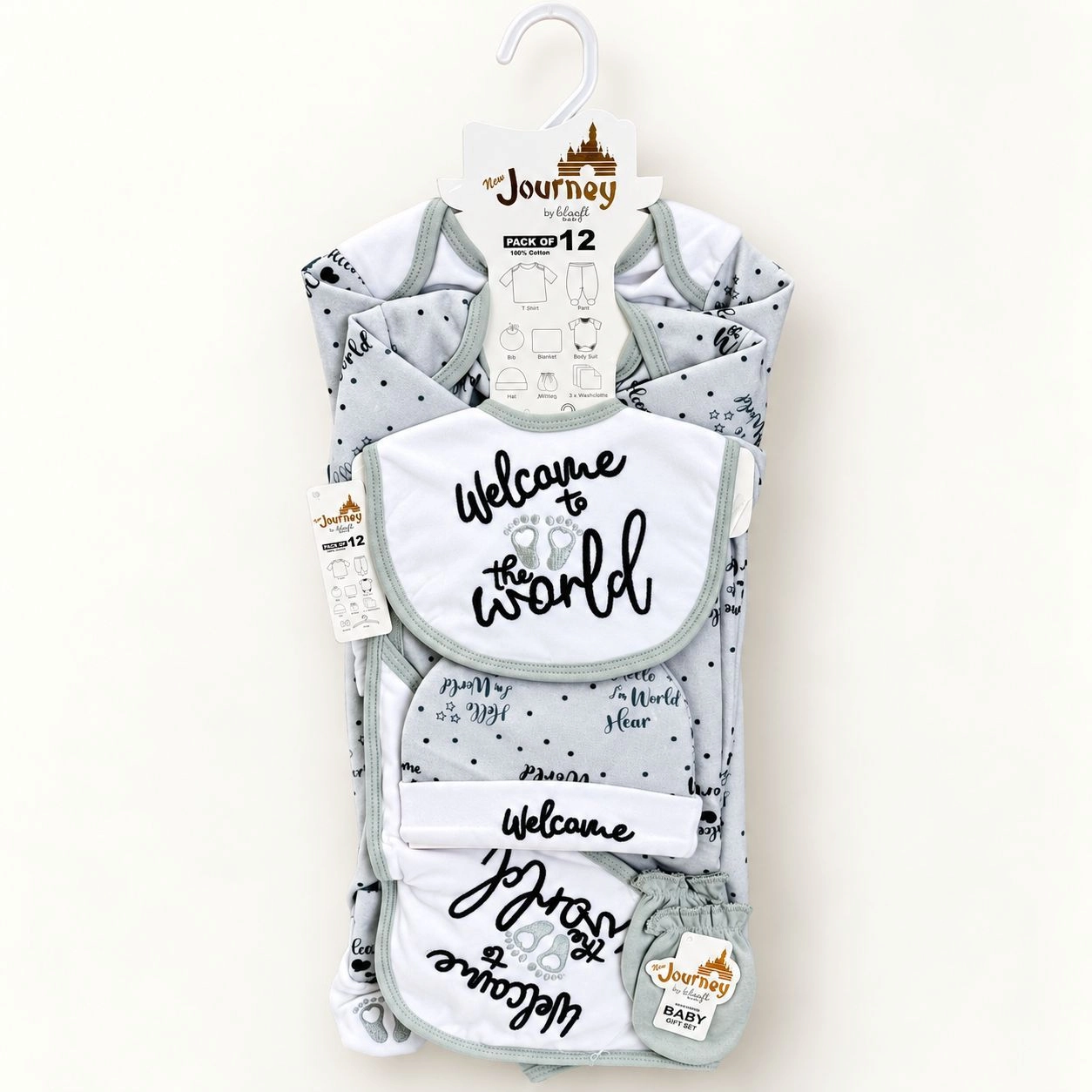 12 Pcs Winter velvet Baby Starter Set