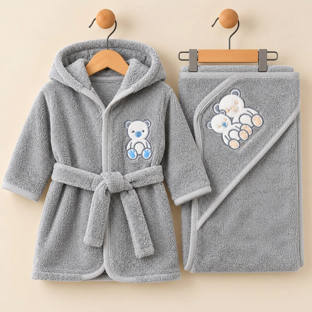 Premium Baby Hooded Bath Gown & Towel Set