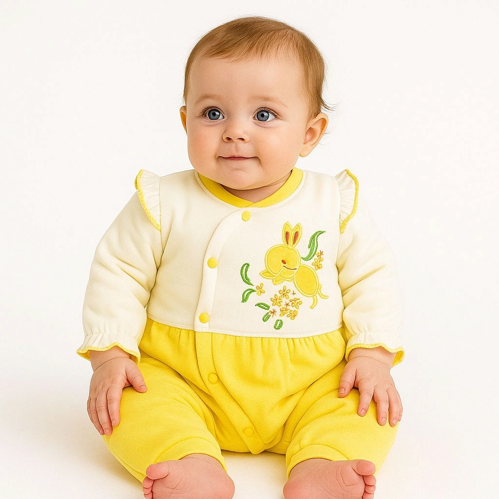 Baby Quilted Foaming Winter Rompers – Cozy & Stylish