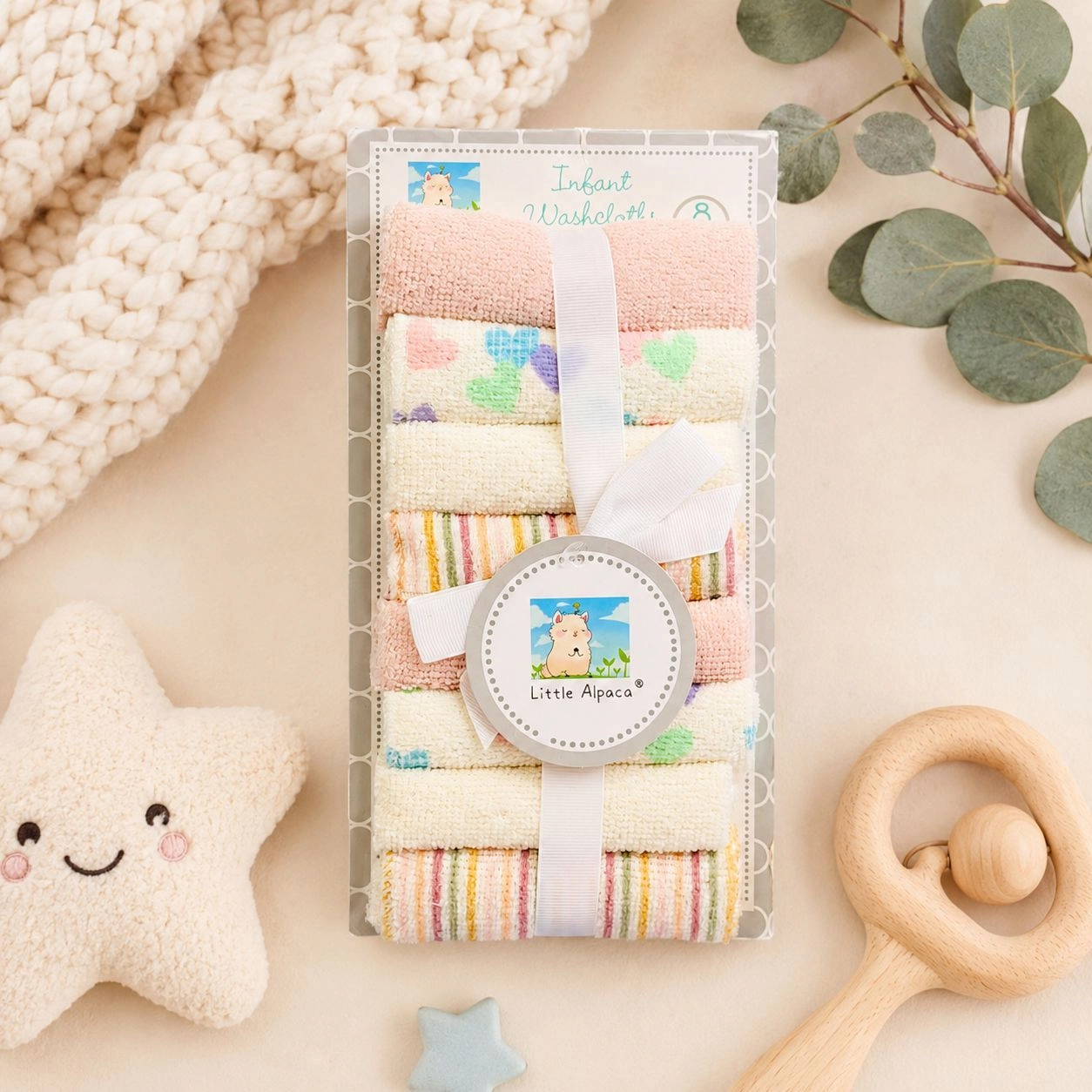 8-Piece Baby Face Towel & Washcloth Set