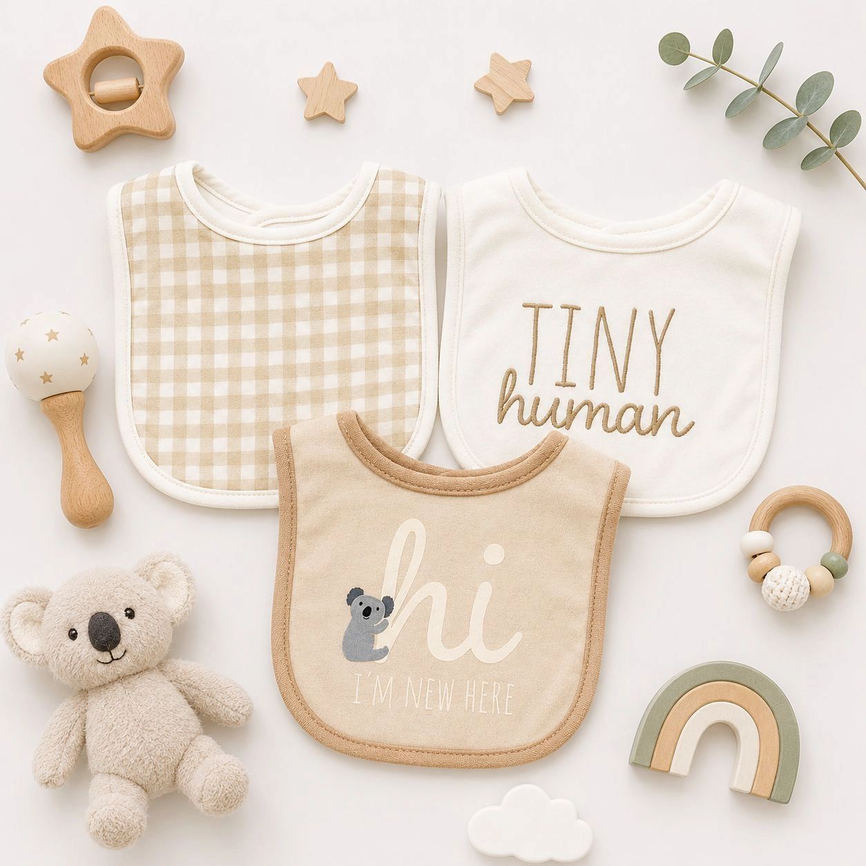 Hudson Branded Fancy Baby Bibs – Pack of 3