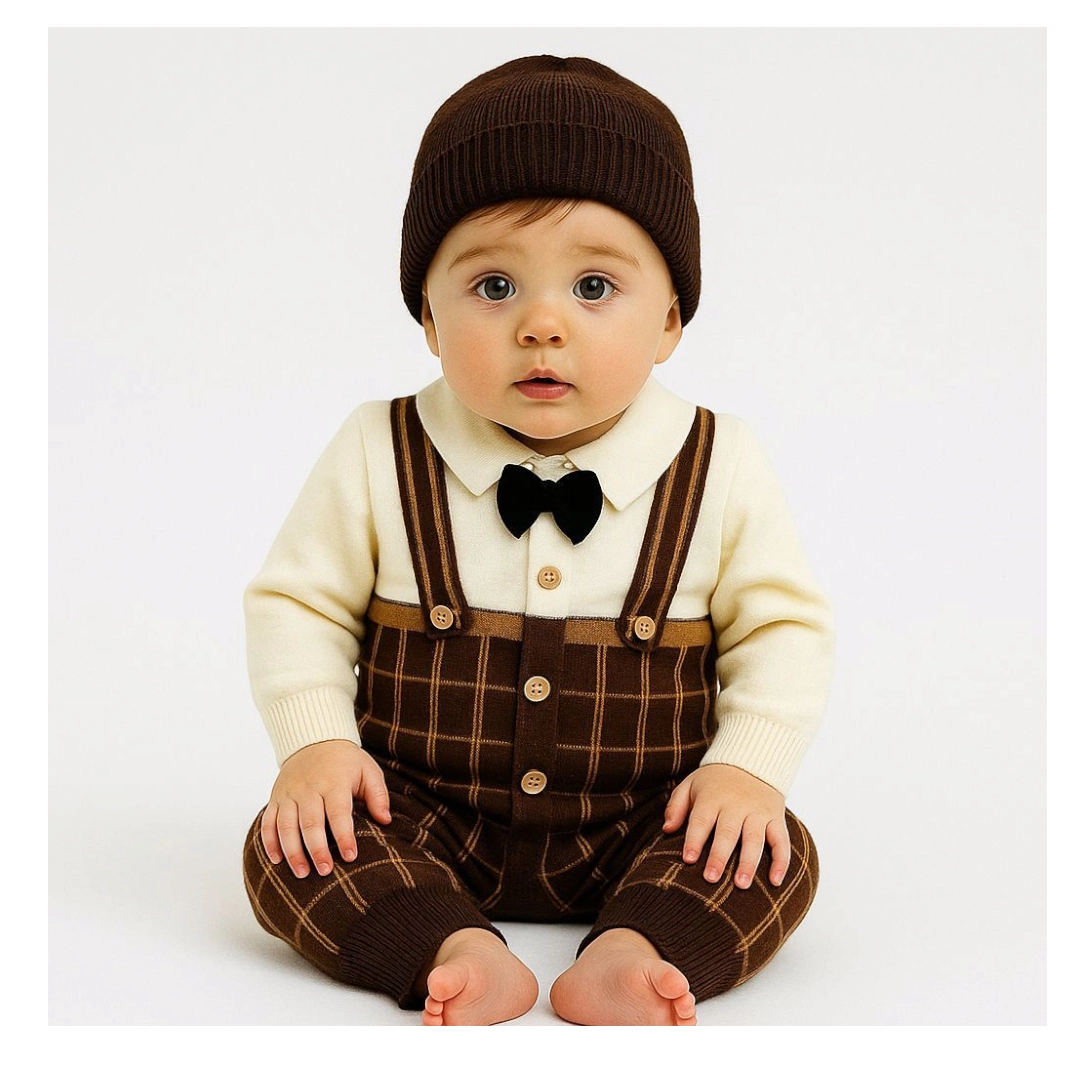 Imported Woolen Baby Rompers with cap