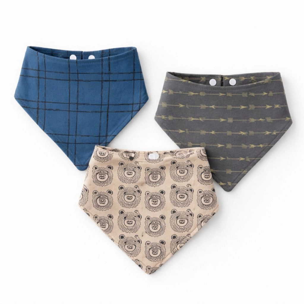 AIFEIER Premium Baby Bandana Bibs – Set of 3
