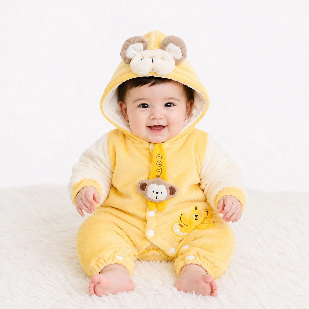 Baby Quilted Foaming Winter Rompers – Cozy & Stylish