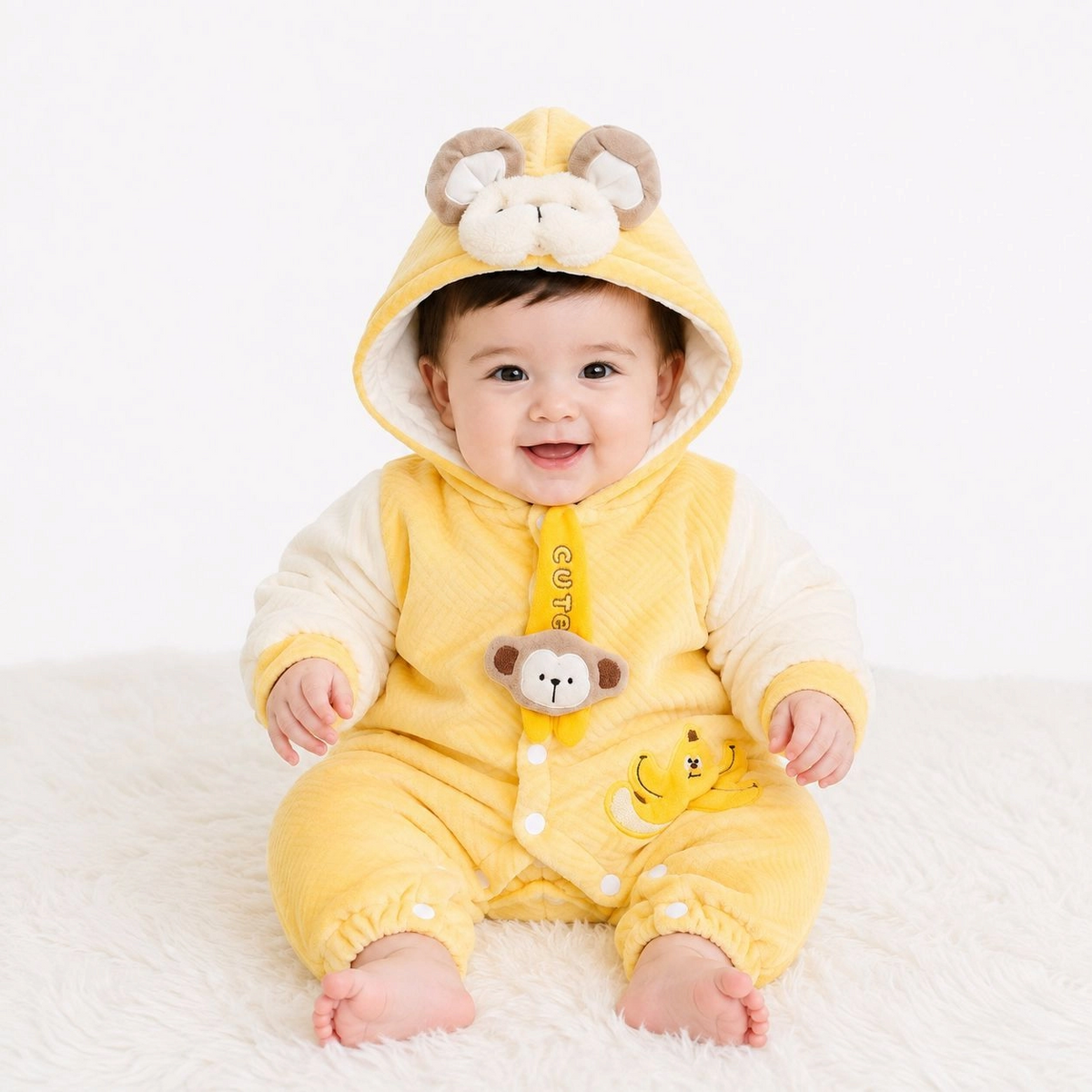 Baby Quilted Foaming Winter Rompers – Cozy & Stylish