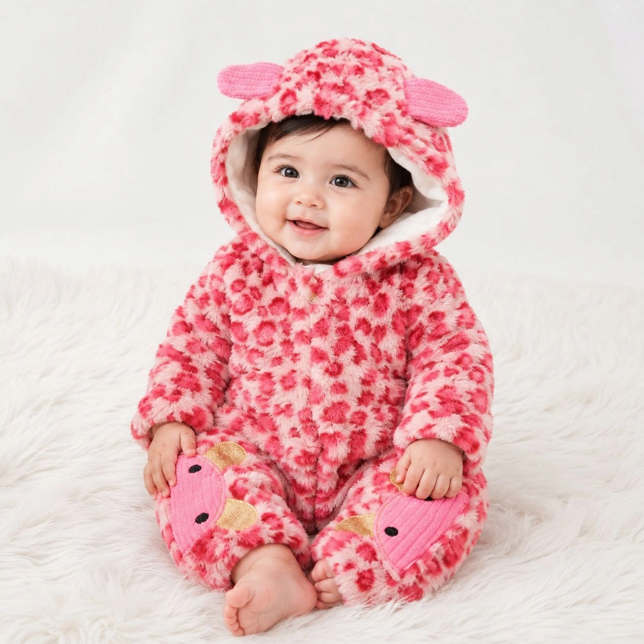 Imported Baby Fur Romper | Premium Winter Fleece Jumpsuit for Newborn