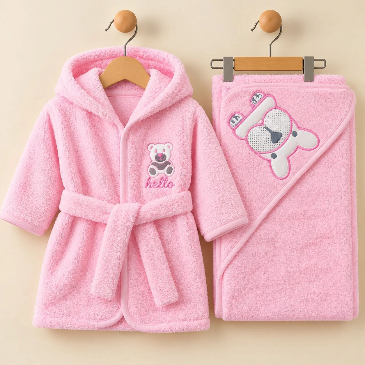 Premium Baby Hooded Bath Gown & Towel Set