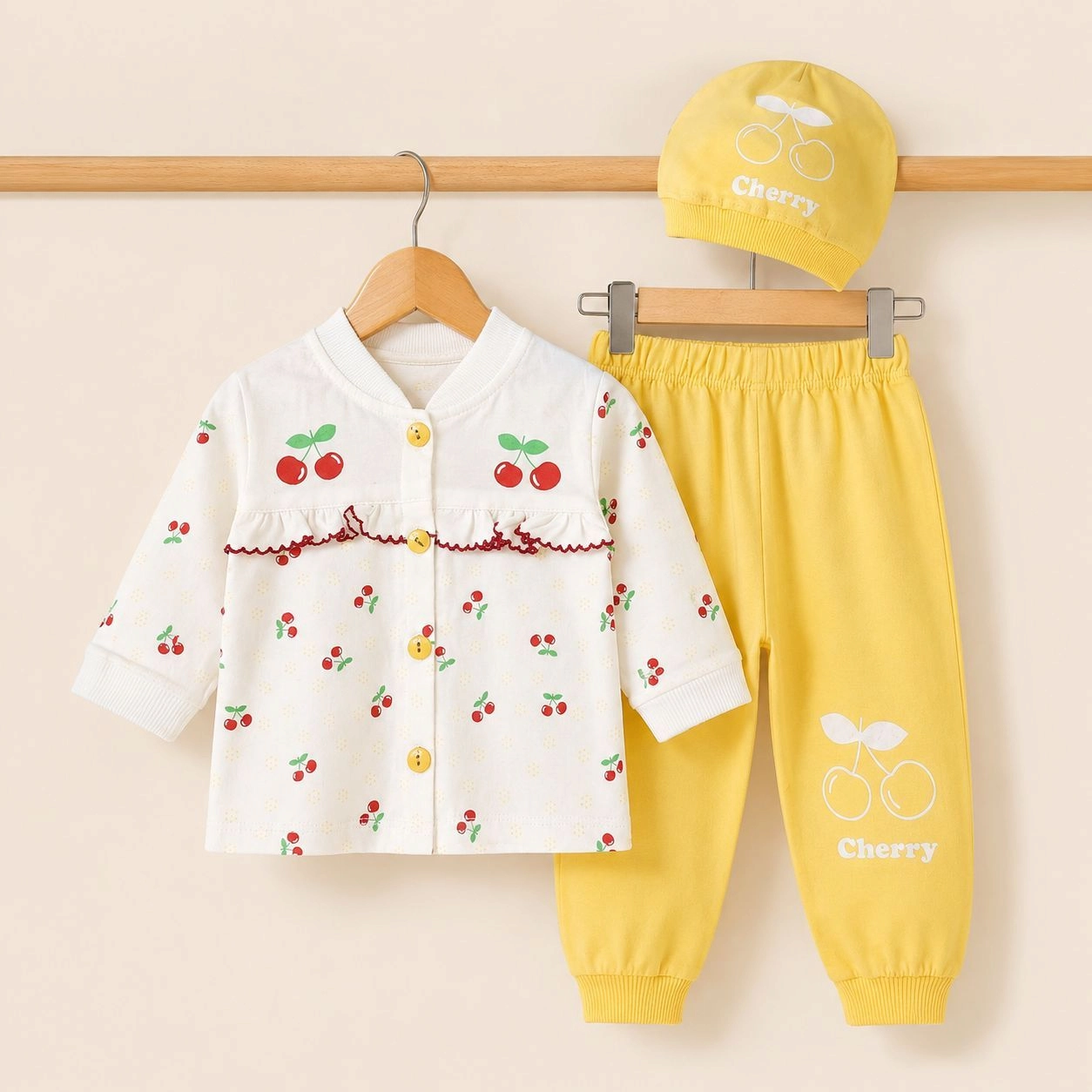 Baby Pajama Suit with Cap n Bib SK(0-3 months)