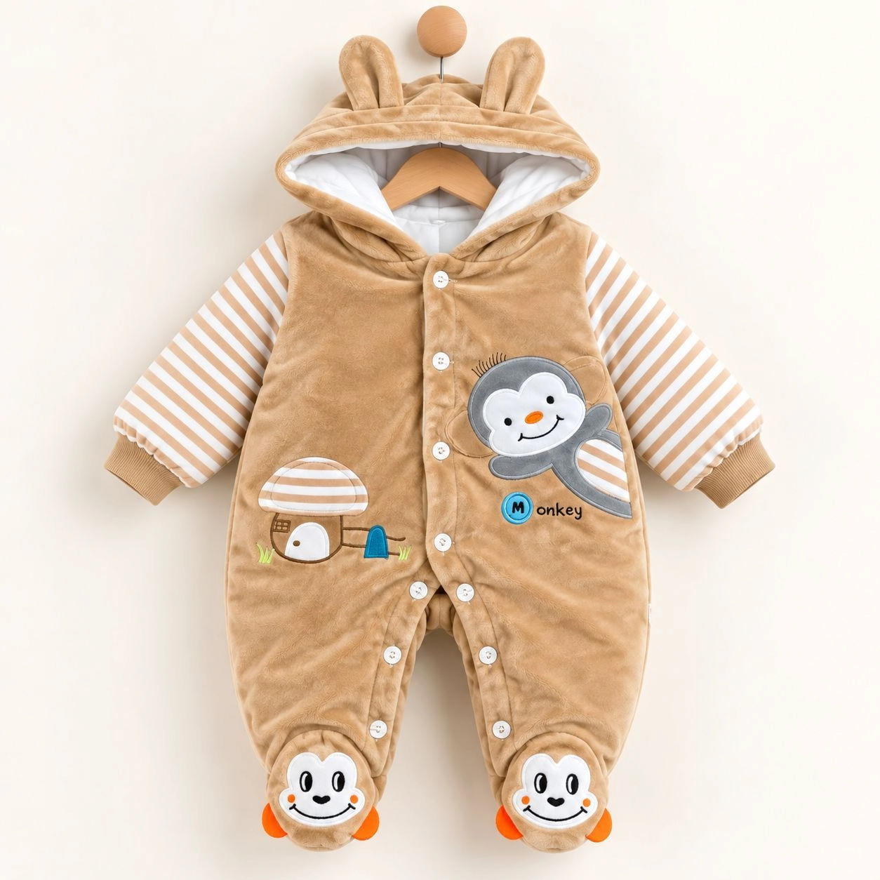 Baby Quilted Foaming Winter Rompers – Cozy & Stylish