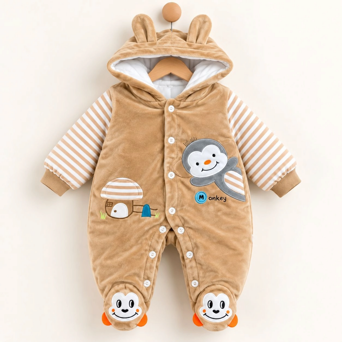 Baby Quilted Foaming Winter Rompers – Cozy & Stylish