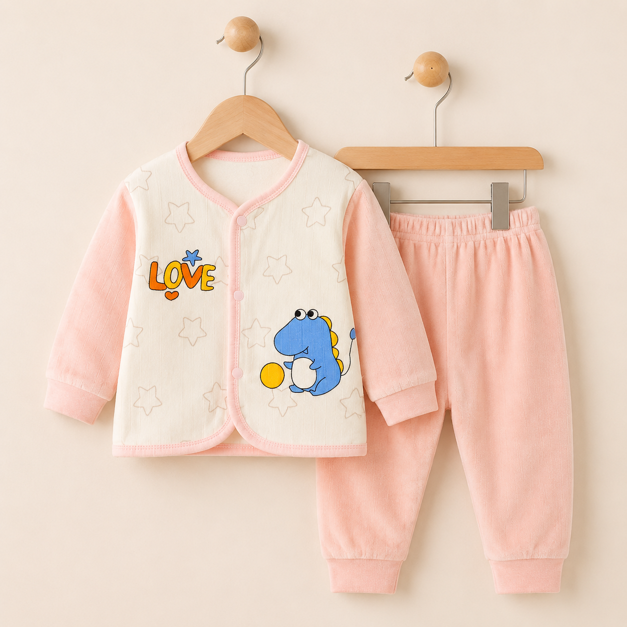 Winter Fleece 2 pc baby suits(0-3 months)