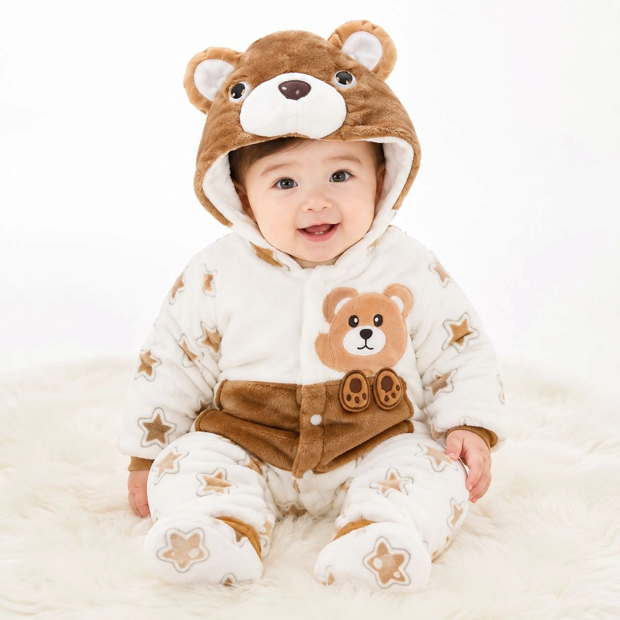 Baby Quilted Foaming Winter Rompers – Cozy & Stylish
