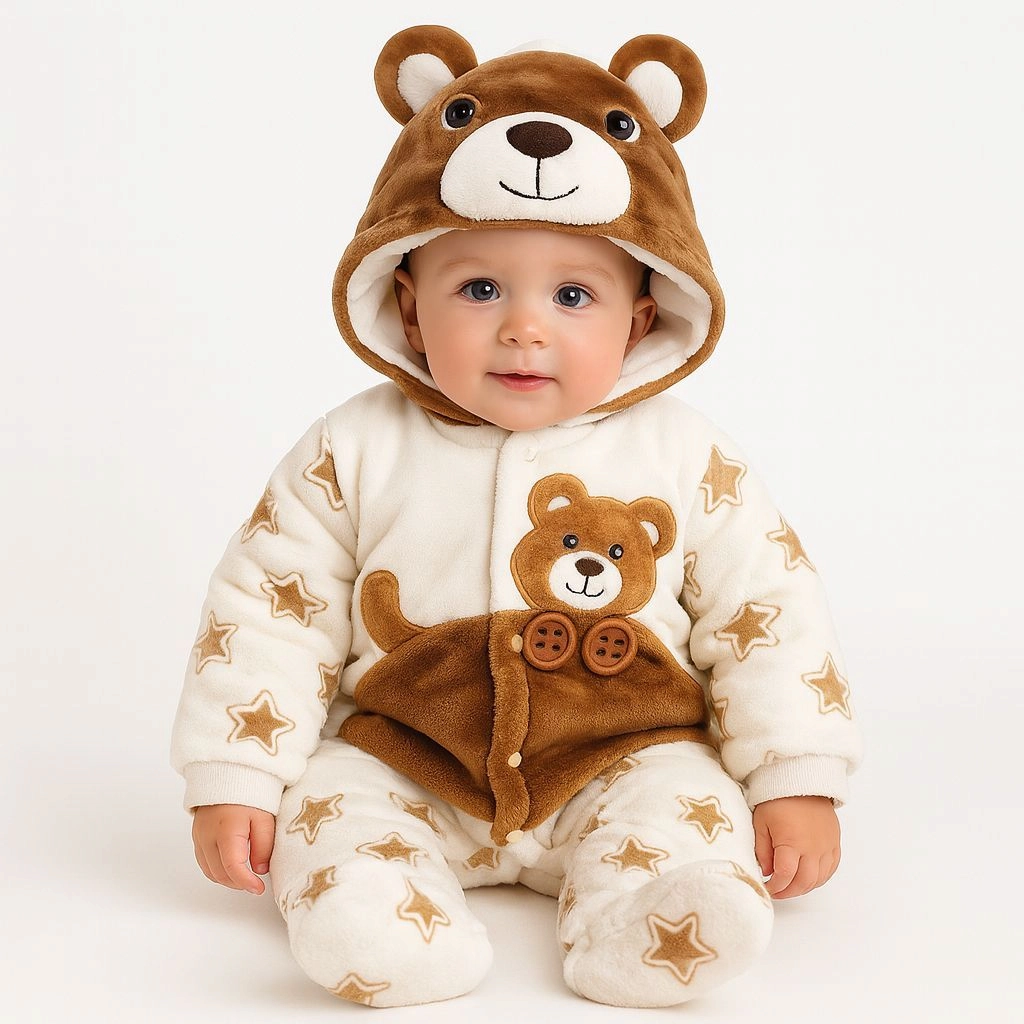 Baby Quilted Foaming Winter Rompers – Cozy & Stylish