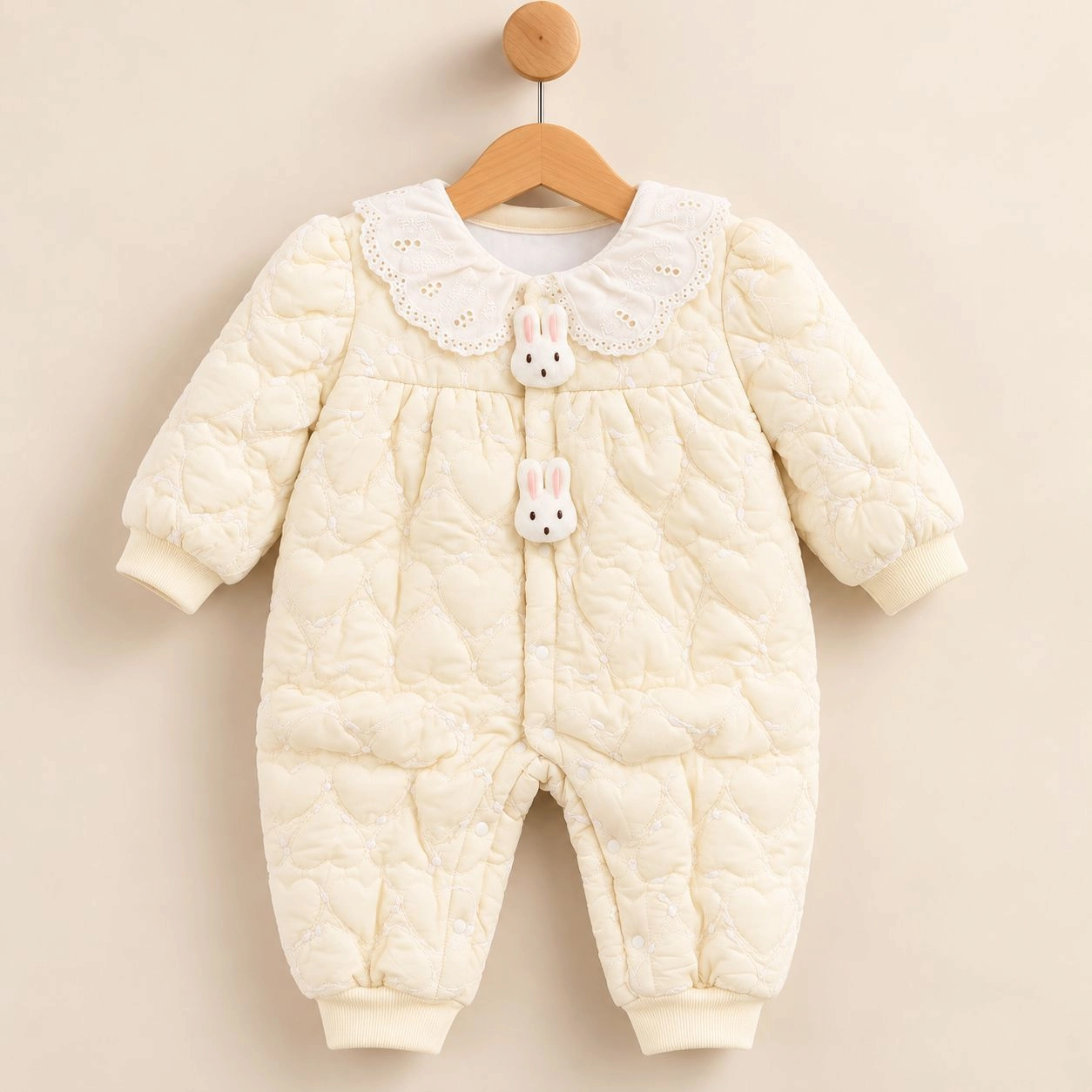 Baby Quilted Foaming Winter Rompers – Cozy & Stylish