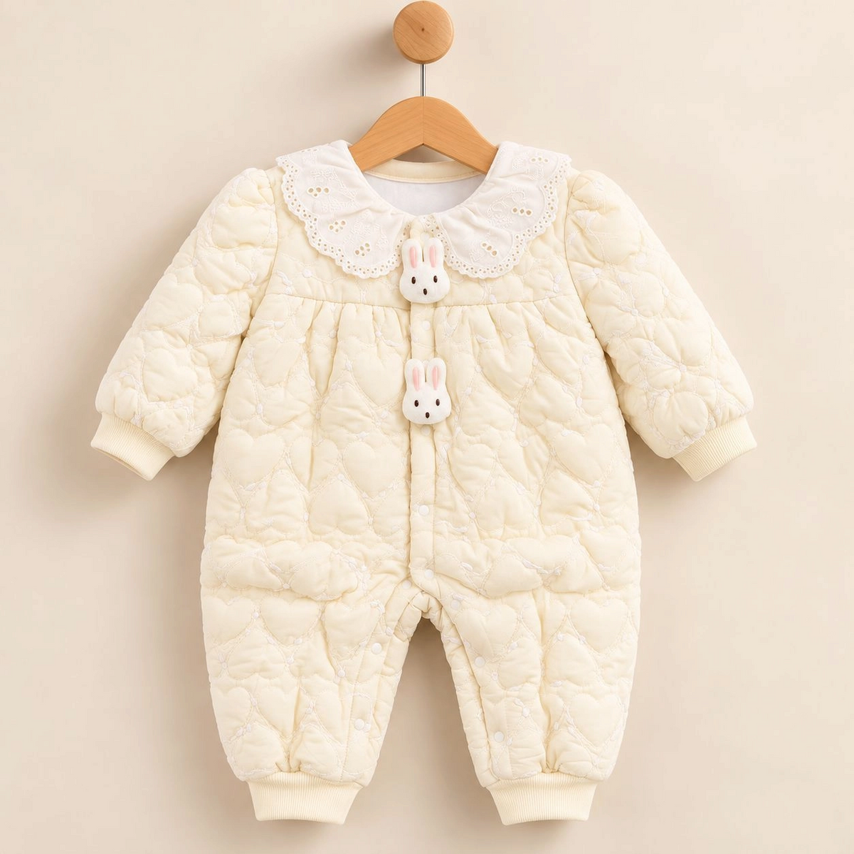Baby Quilted Foaming Winter Rompers – Cozy & Stylish