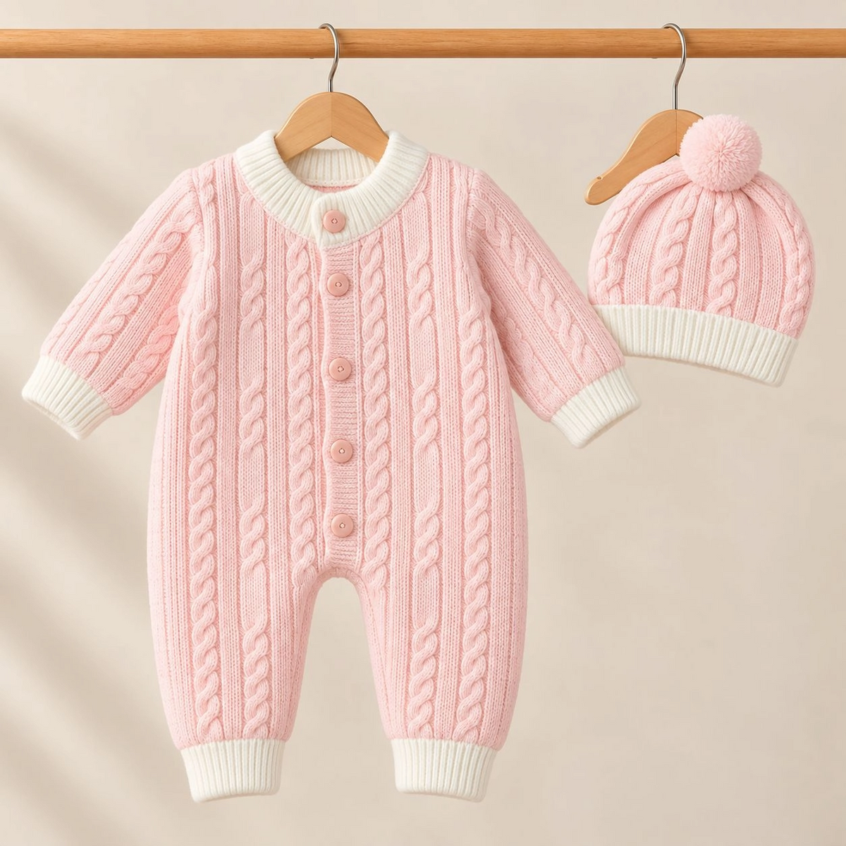 Imported Woolen Baby Romper with cap(0-6 months)
