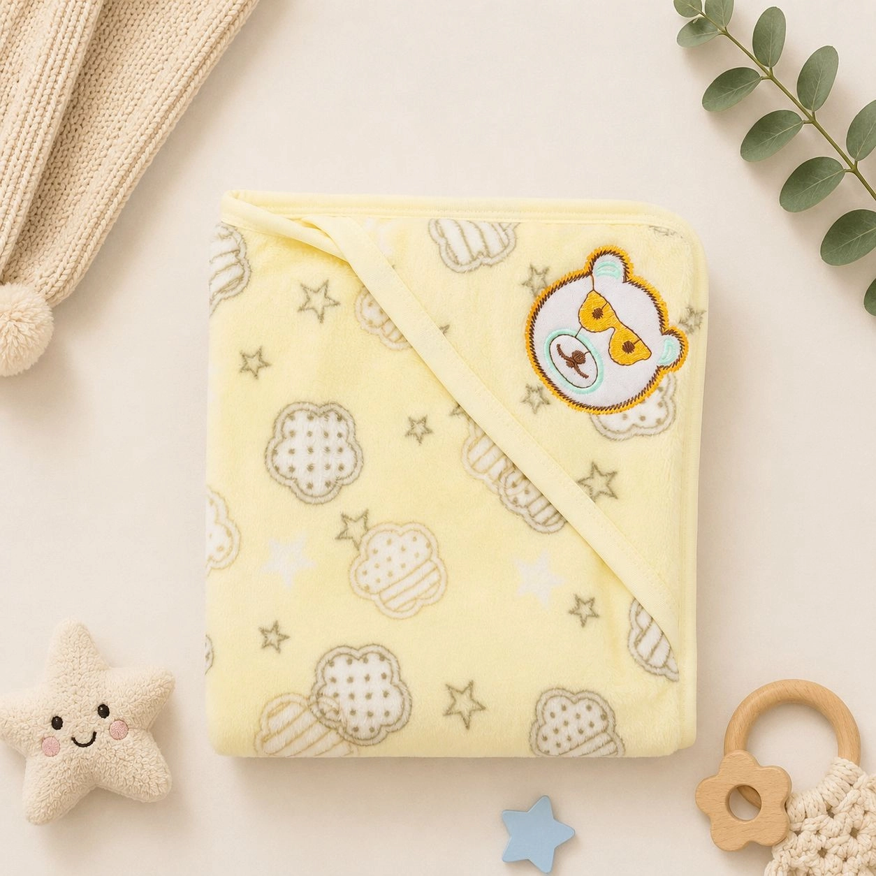 Baby Hooded Fleece Wrapping Sheets