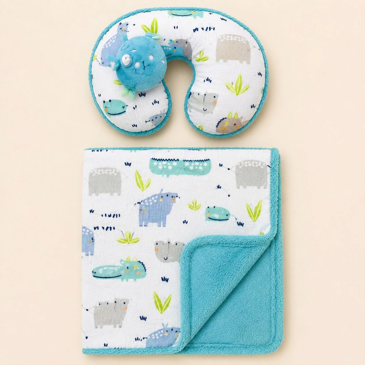 Baby blanket with pillow