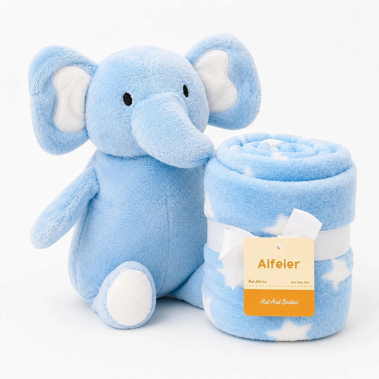 🧸 Hudson Baby Blanket with Stuff Toy(BE)