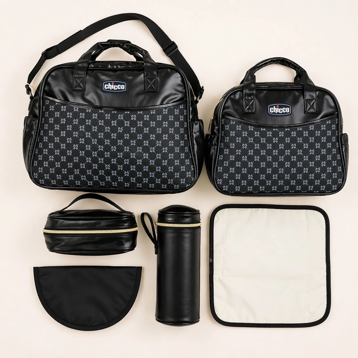 5 pcs baby/mother bag set Black