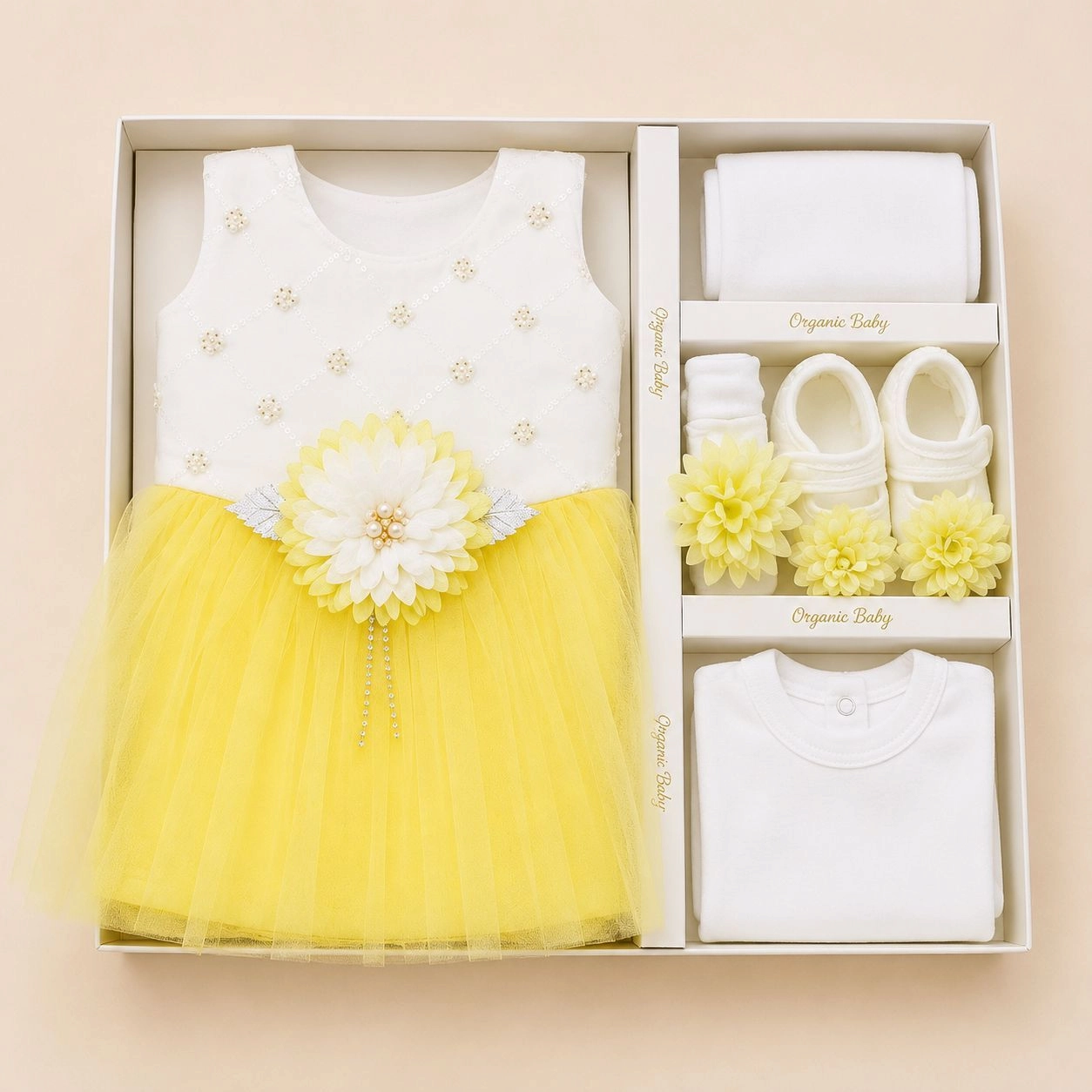 Imported Baby Girl Luxury Gift Box Set – Premium Newborn & Infant Dress Set