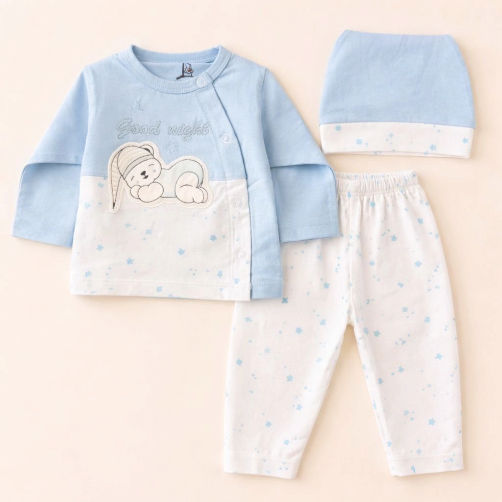 Baby Pajama Suit with Cap(0-3 months)
