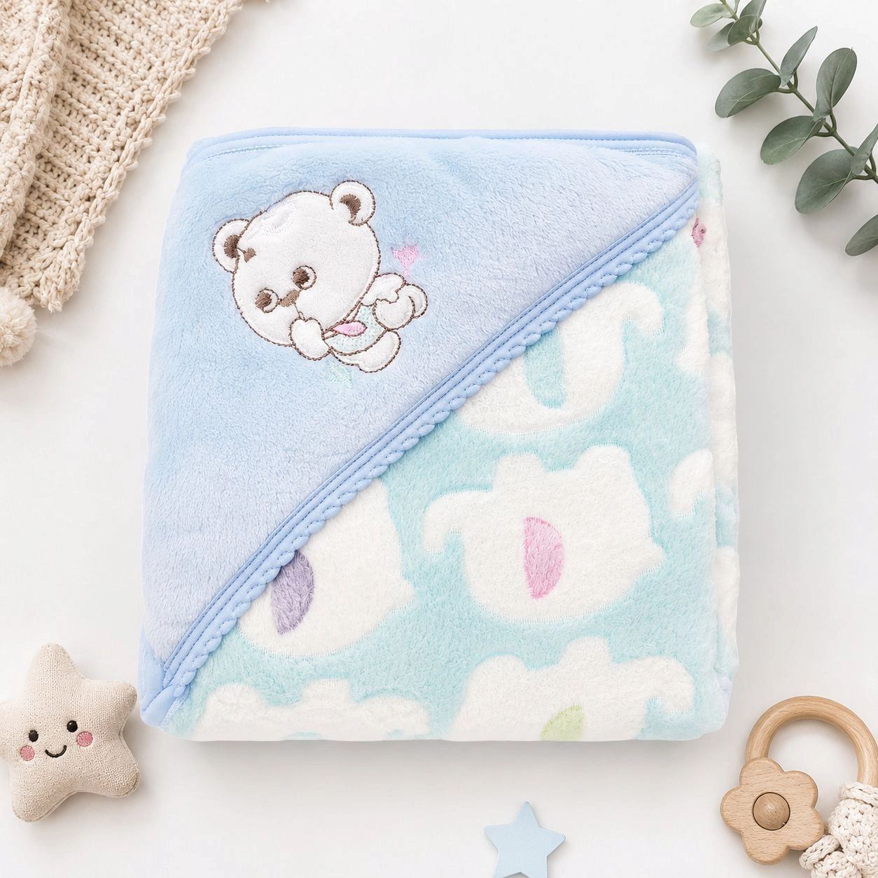 Baby Hooded Fleece Wrapping Sheets
