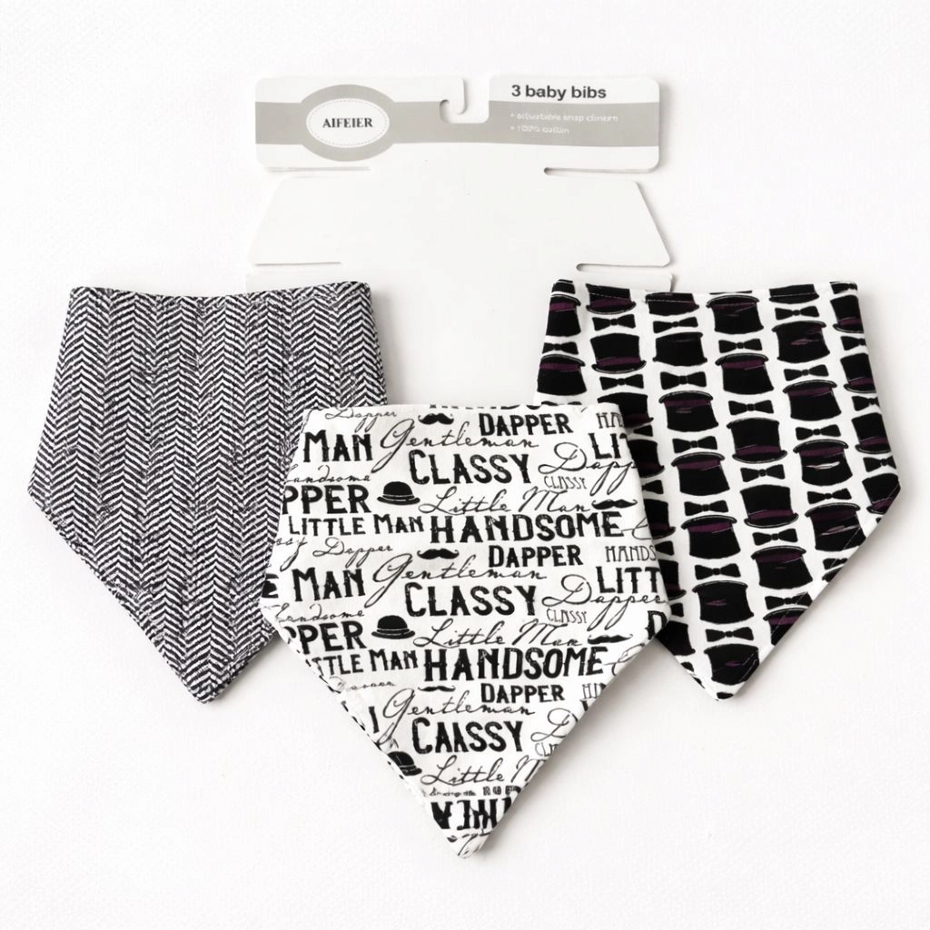 AIFEIER Premium Baby Bandana Bibs – Set of 3