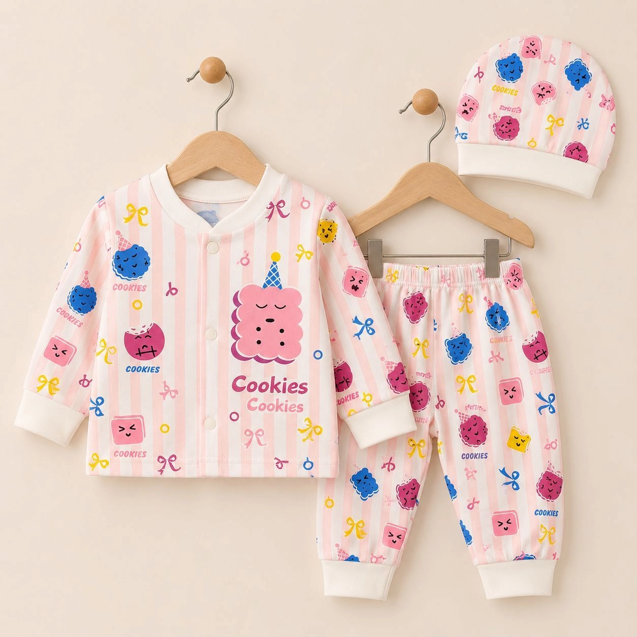 Bstep Branded Baby pajama suit with cap(0-3 months)