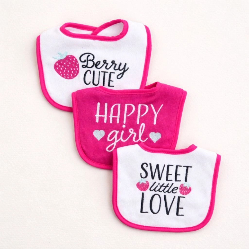 Hudson Branded Fancy Baby Bibs – Pack of 3