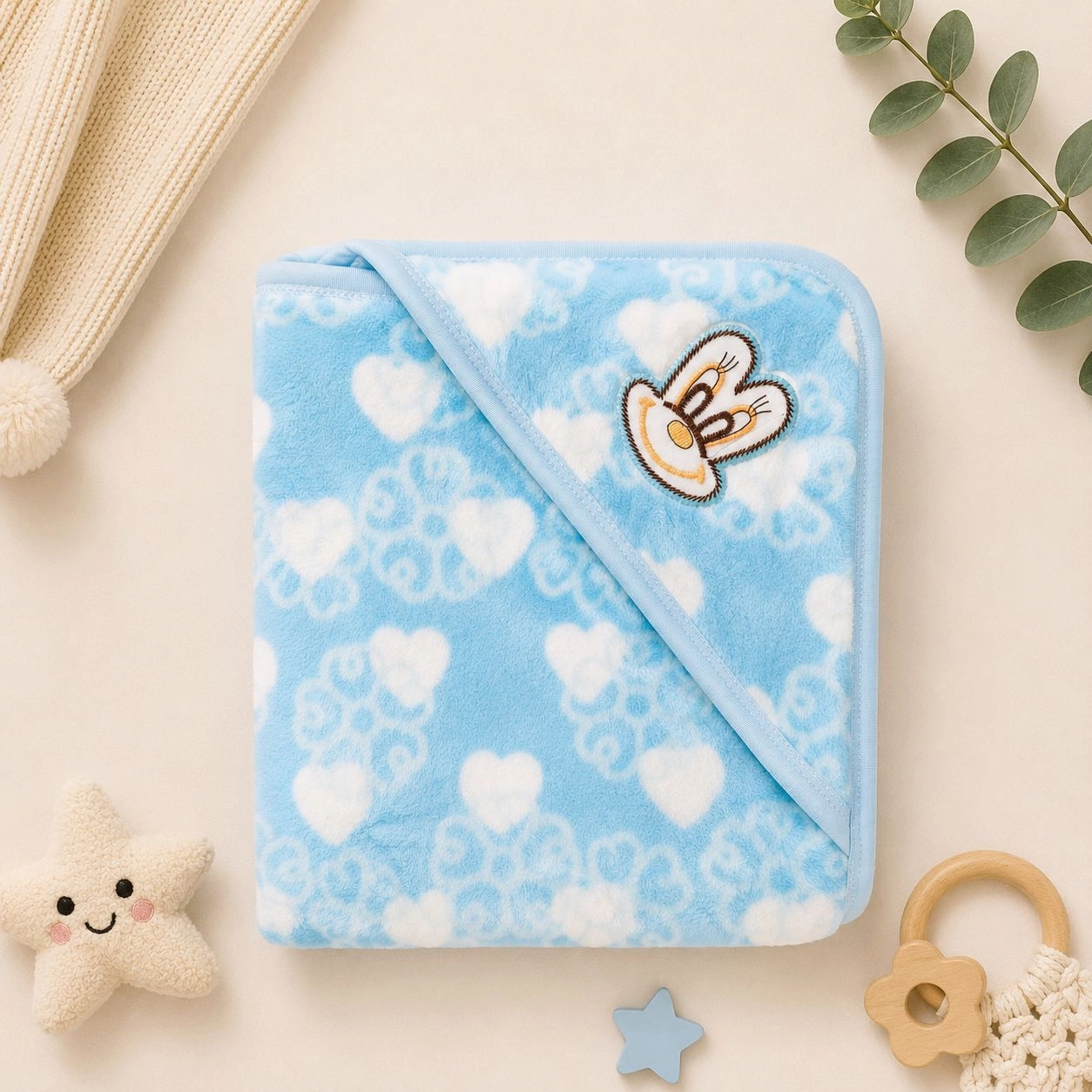 Baby Hooded Fleece Wrapping Sheets
