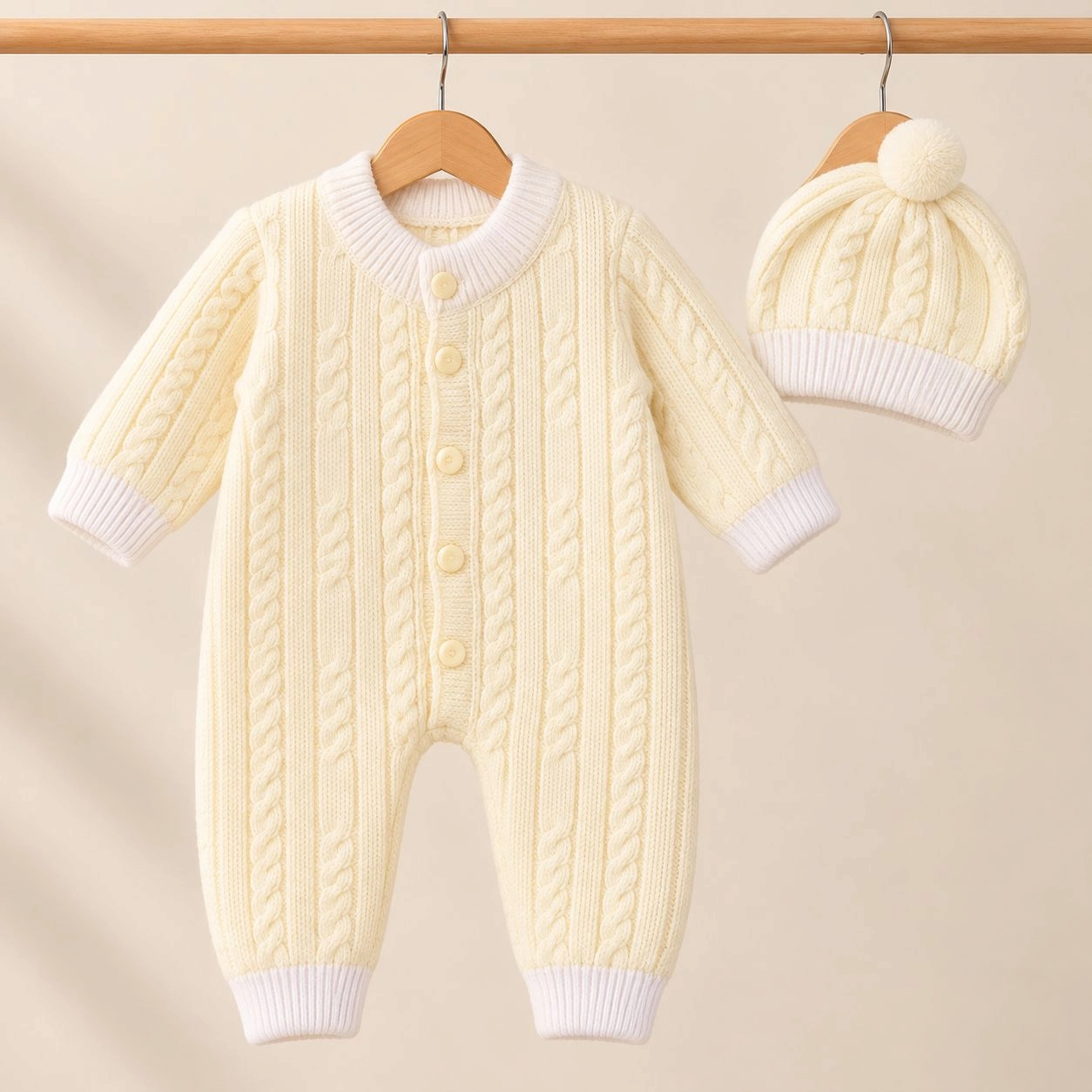 Imported Woolen Baby Romper with cap(0-6 months)