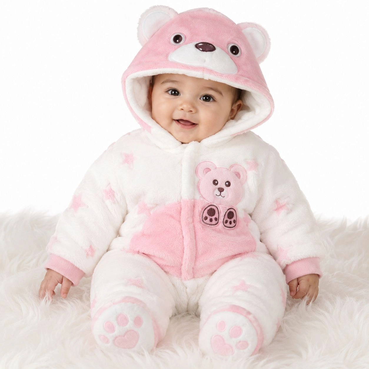 Baby Quilted Foaming Winter Rompers – Cozy & Stylish