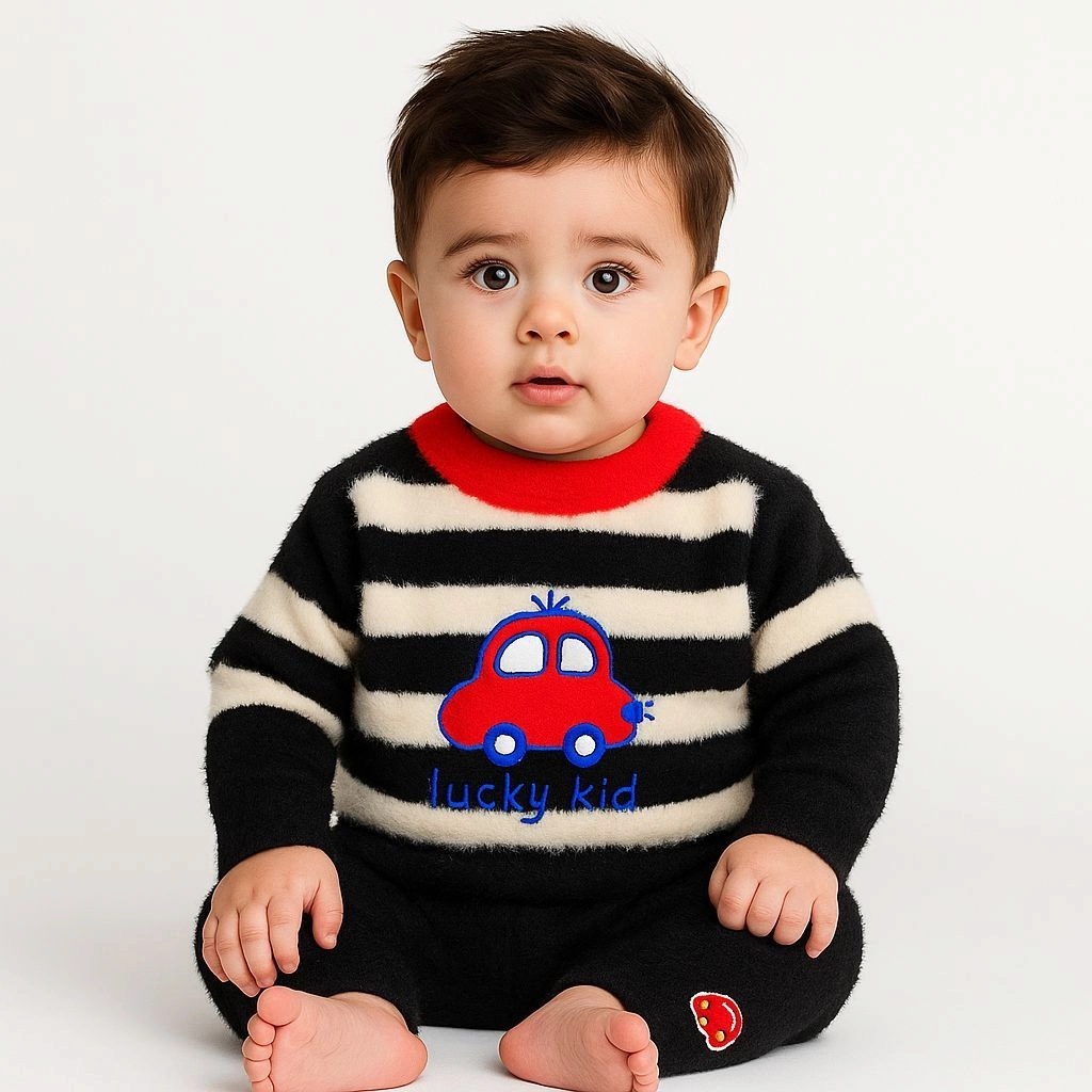 Baby Rabbit wool Pajama Suits – Winter Collection(0-3 months)❄️