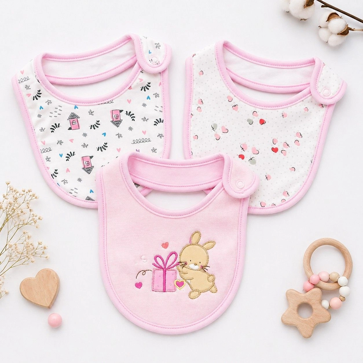 Set of 3 Baby Bibs Collection