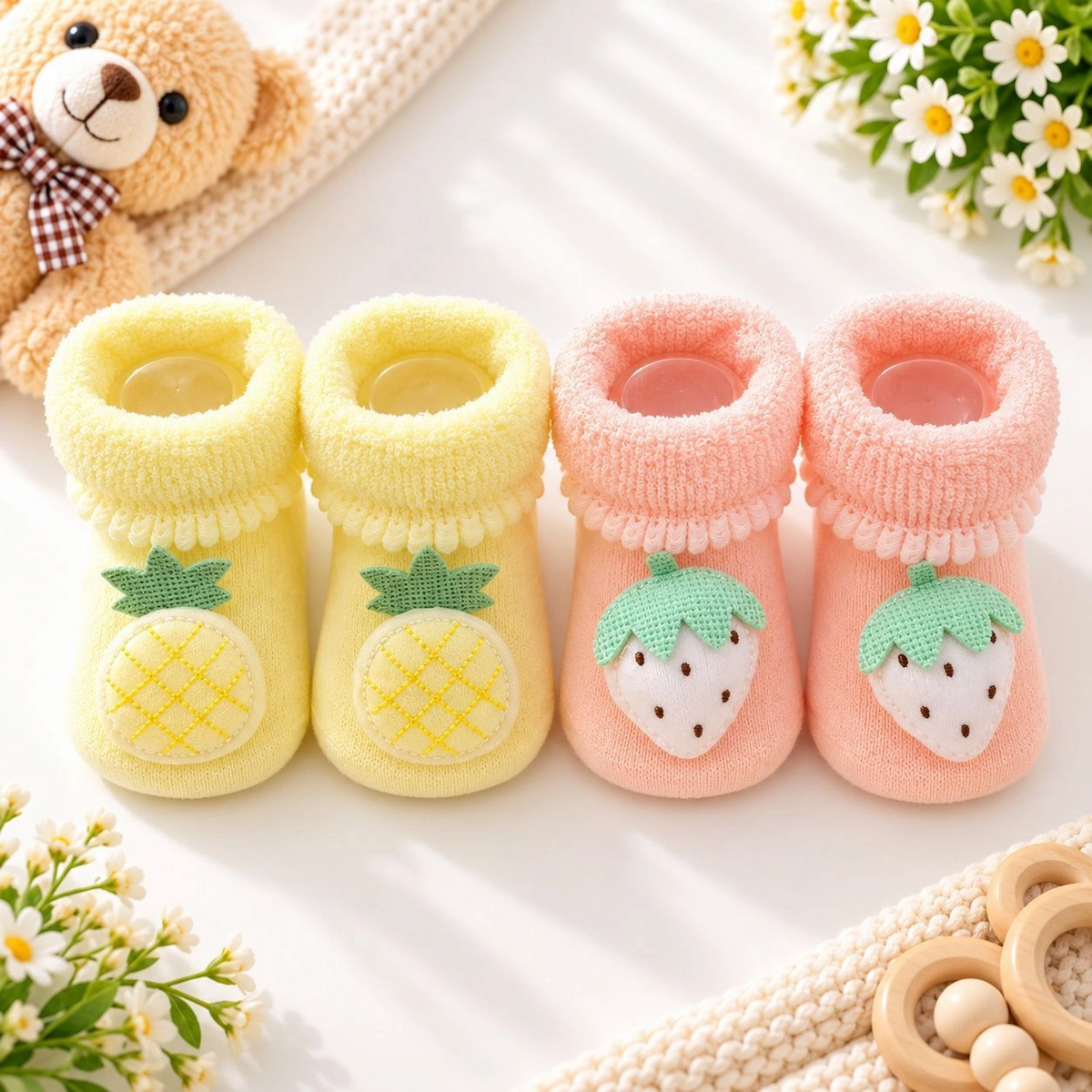 Bebe Fevor Branded Pack of 2 Socks Botties