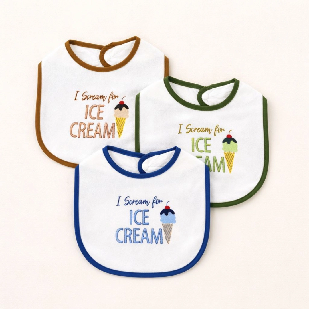Set of 3 beautifully crafted bibs