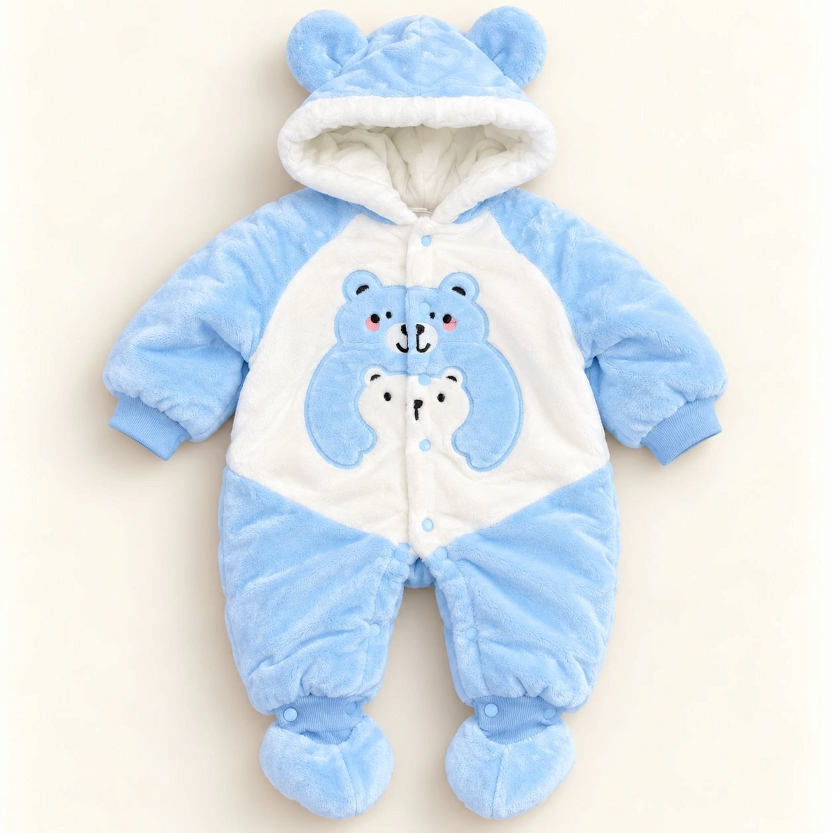 Baby Quilted Foaming Winter Rompers – Cozy & Stylish