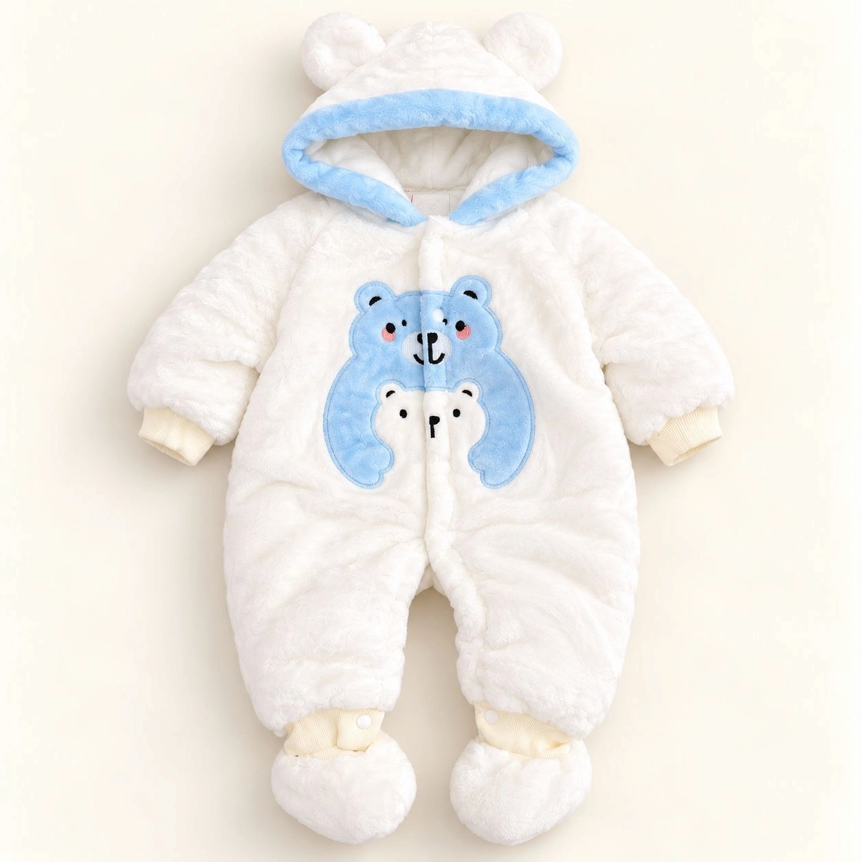 Baby Quilted Foaming Winter Rompers – Cozy & Stylish