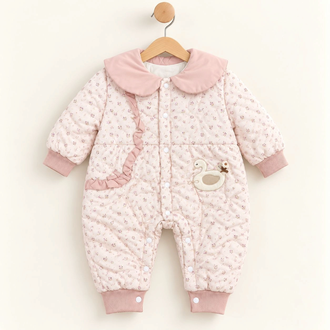 Baby Quilted Foaming Winter Rompers – Cozy & Stylish