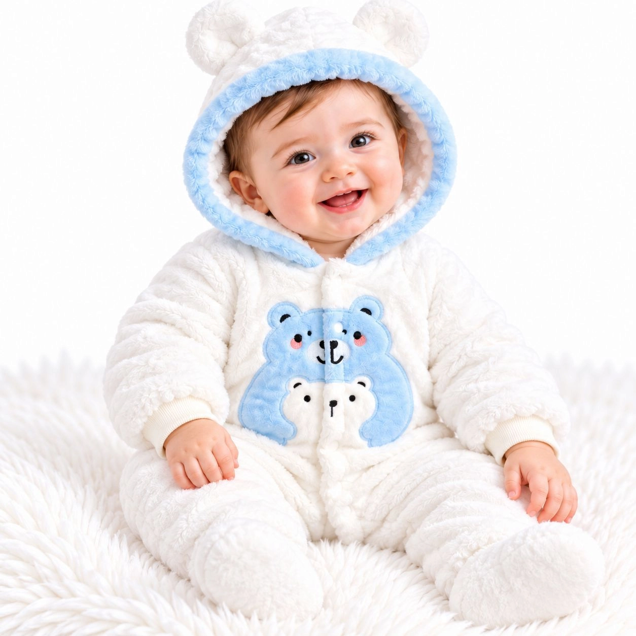 Baby Quilted Foaming Winter Rompers – Cozy & Stylish