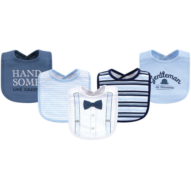 BABY BIBS-HUDSON BRAND-PACK OF 5