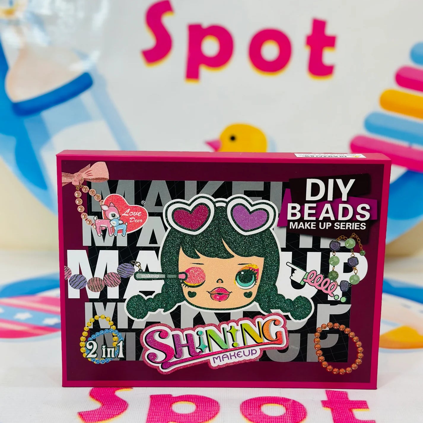 💄&nbsp;Kids' Makeup Kit with Stylish Bag – Sparkle &amp; Play!&nbsp;✨👛

Let your little one explore creativity with this&nbsp;2-in-1 Makeup &amp; Jewelry Kit, designed for endless fun and imaginative play.

🔹&nbsp;Features:
🎀&nbsp;Adorable &amp; Portable&nbsp;– Comes with a glittery bag for easy storage and carry.
💖&nbsp;Safe &amp; Kid-Friendly&nbsp;– Made with non-toxic, washable materials for worry-free play.
🌟&nbsp;Encourages Confidence &amp; Creativity&nbsp;– Helps kids express themselves through 