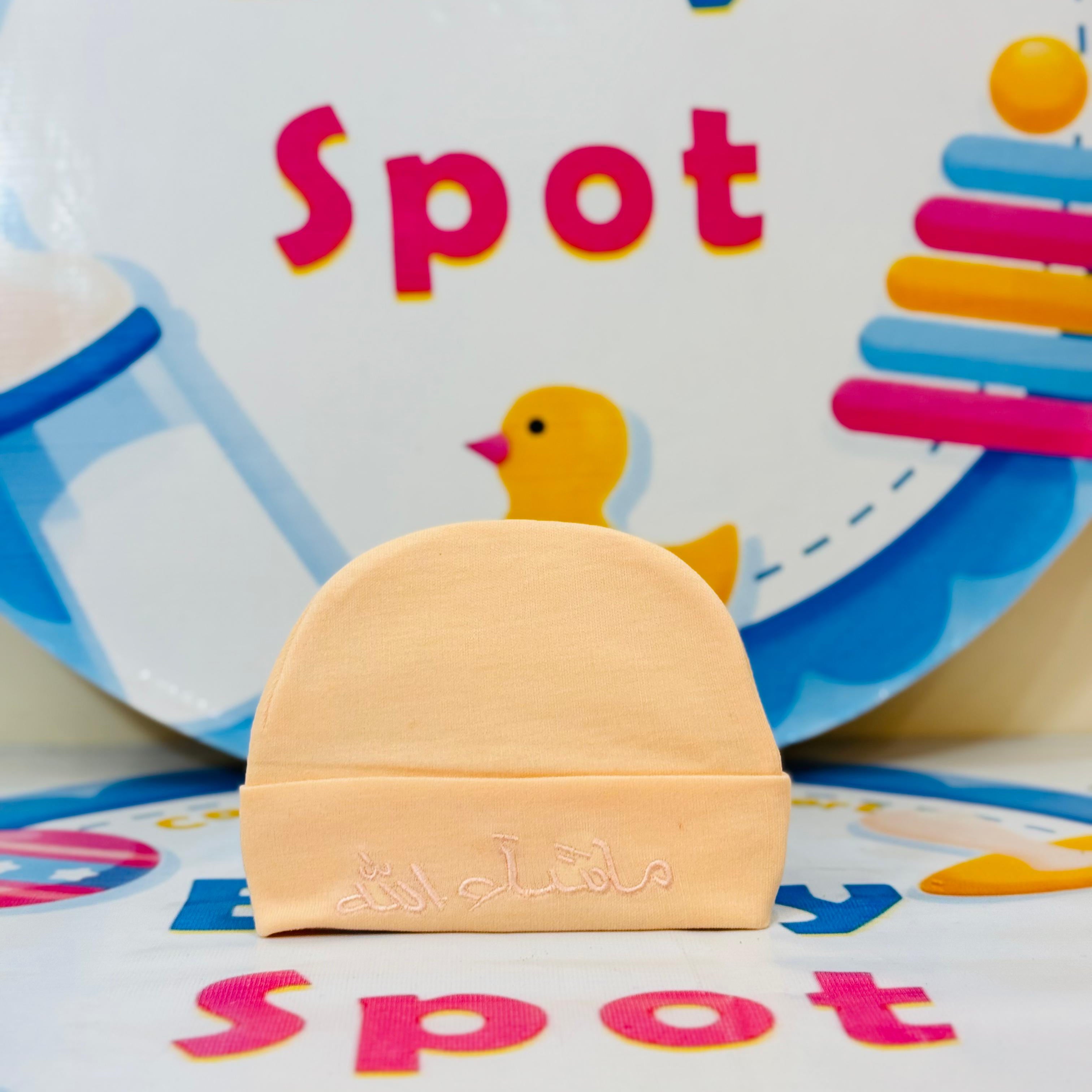 Adorable Baby Caps with "Mashallah" Embroidery

👶 Make your baby look even cuter with these soft and stylish caps!

Features:

🌈 Available in 6 beautiful colors: Pink, Blue, Green, Yellow, White, and Peach.

🧵 Mashallah Embroidery: A sweet and thoughtful touch.

🧸 Soft & Comfortable Fabric: Perfect for delicate baby skin.

🎁 Perfect for Gifting: A must-have for newborns and infants.

Pricing:

💰 Single Cap: 250 Rs each.

💰 Set of 6 Caps: 1200 Rs.

Delivery Information:

🚚 Delivery Time: 2-5 days acr