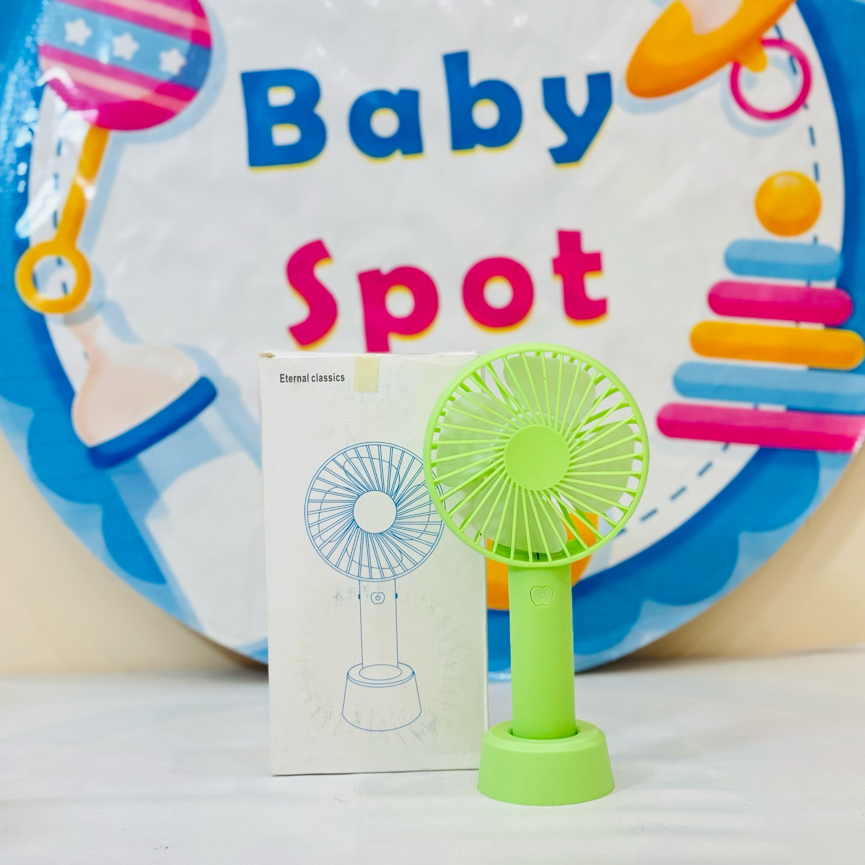 Imported Rechargeable Mini Electric Hand Fans

Cool Breeze On-The-Go!

Beat the heat with our cute and powerful mini electric fans, perfect for babies, moms & outdoor use – available in multiple fun designs & models!

Features:

Rechargeable & portable

Multiple stylish designs

Lightweight & baby-friendly

Ideal for strollers, diaper bags & travel

Perfect for:

Hot summer outings

Keeping your baby cool

Gifting & everyday use

Shop Now at: www.babyspotofficial.pk

Trusted Baby Store | Fast Delivery All O