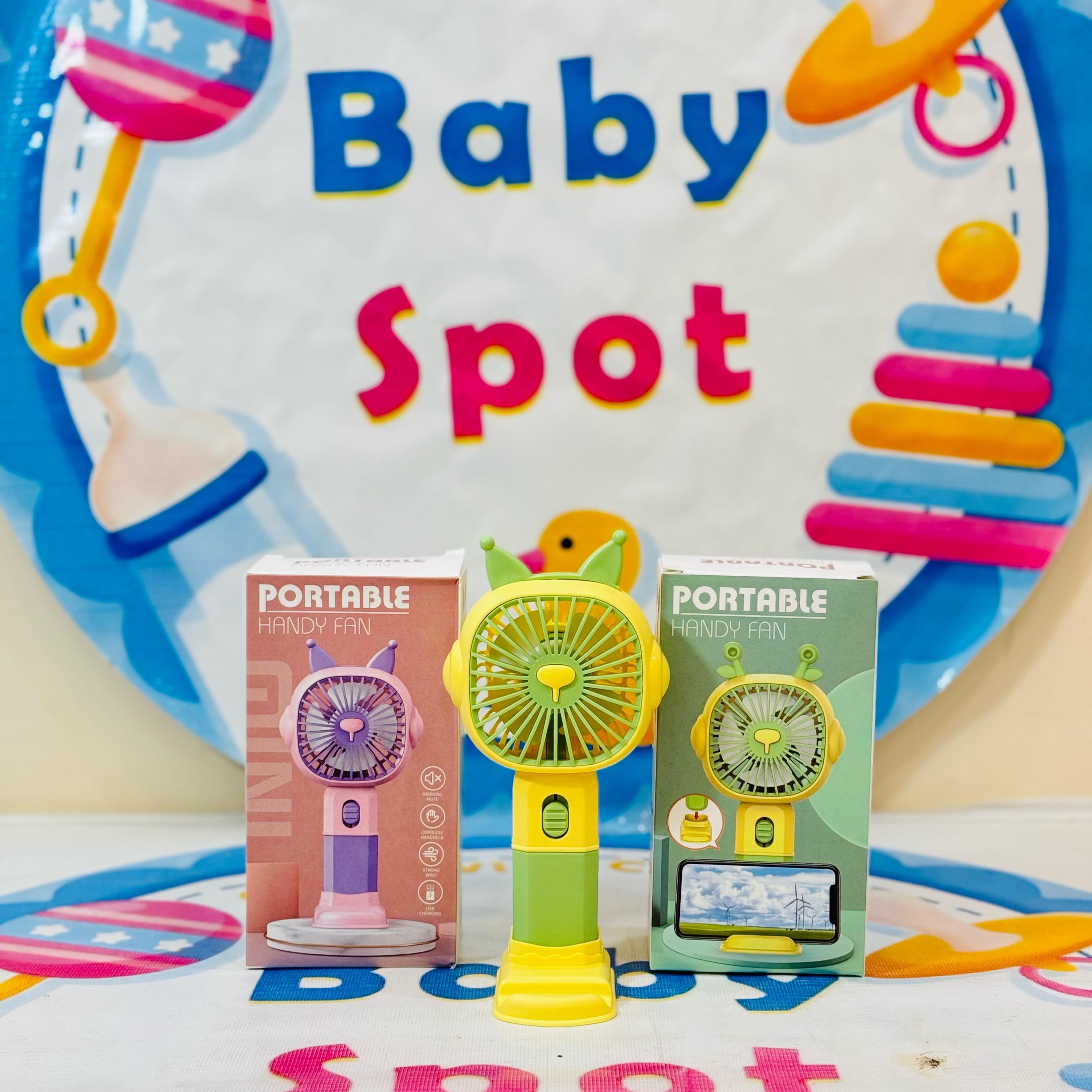 Imported Rechargeable Mini Electric Hand Fans

Cool Breeze On-The-Go!

Beat the heat with our cute and powerful mini electric fans, perfect for babies, moms & outdoor use – available in multiple fun designs & models!

Features:

Rechargeable & portable

Multiple stylish designs

Lightweight & baby-friendly

Ideal for strollers, diaper bags & travel

Perfect for:

Hot summer outings

Keeping your baby cool

Gifting & everyday use

Shop Now at: www.babyspotofficial.pk

Trusted Baby Store | Fast Delivery All O