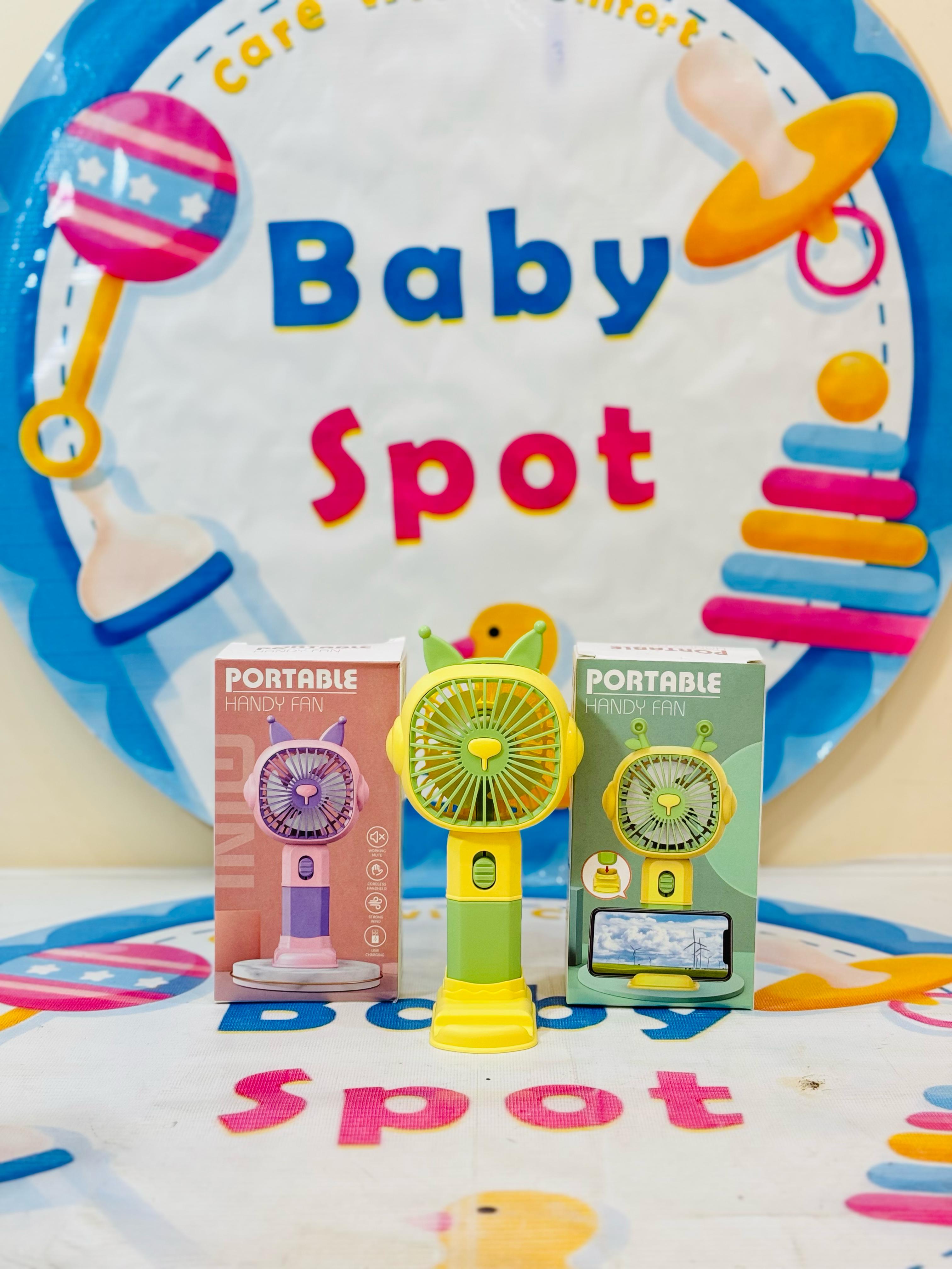 Imported Rechargeable Mini Electric Hand Fans

Cool Breeze On-The-Go!

Beat the heat with our cute and powerful mini electric fans, perfect for babies, moms & outdoor use – available in multiple fun designs & models!

Features:

Rechargeable & portable

Multiple stylish designs

Lightweight & baby-friendly

Ideal for strollers, diaper bags & travel

Perfect for:

Hot summer outings

Keeping your baby cool

Gifting & everyday use

Shop Now at: www.babyspotofficial.pk

Trusted Baby Store | Fast Delivery All O