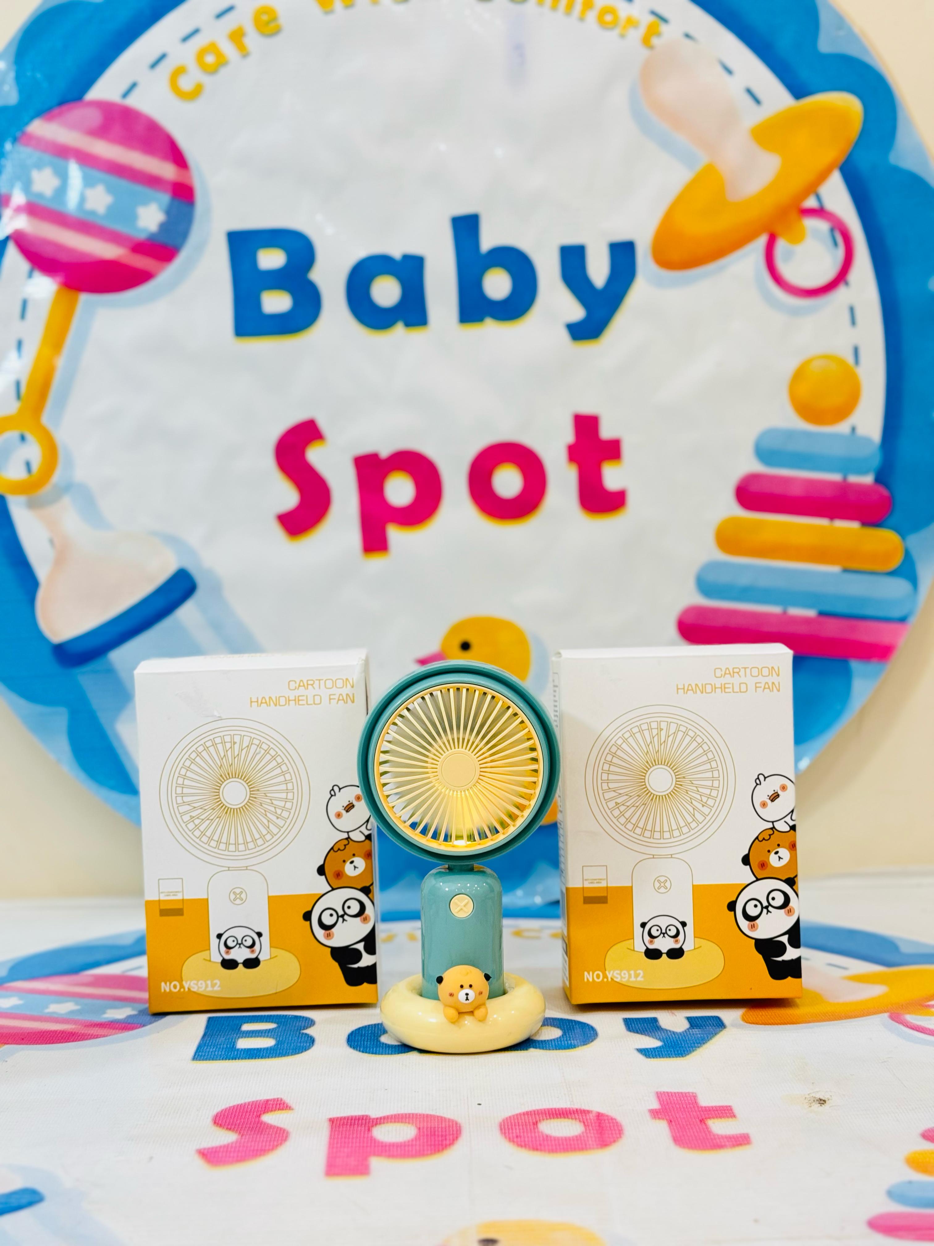 Imported Rechargeable Mini Electric Hand Fans

Cool Breeze On-The-Go!

Beat the heat with our cute and powerful mini electric fans, perfect for babies, moms & outdoor use – available in multiple fun designs & models!

Features:

Rechargeable & portable

Multiple stylish designs

Lightweight & baby-friendly

Ideal for strollers, diaper bags & travel

Perfect for:

Hot summer outings

Keeping your baby cool

Gifting & everyday use

Shop Now at: www.babyspotofficial.pk

Trusted Baby Store | Fast Delivery All O