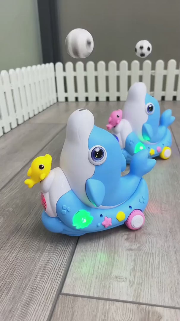 Dolphin with blowing ball Concert Cute Musician Toy